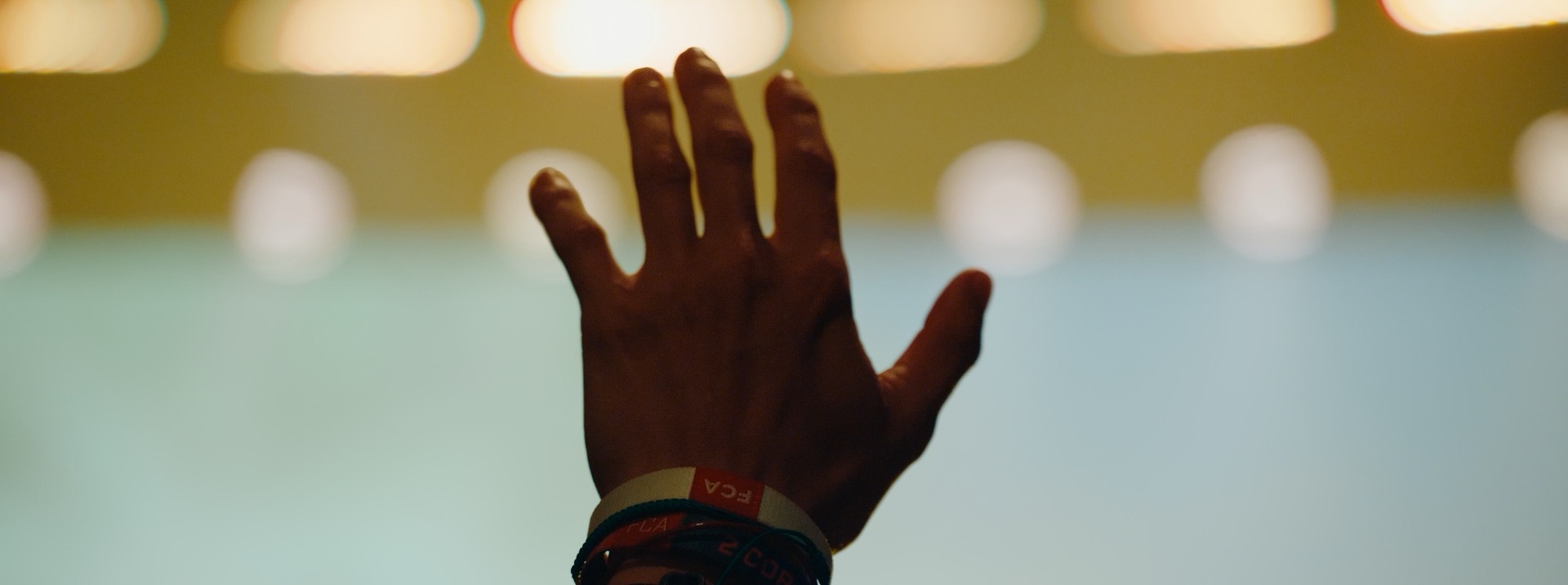 Hands raised in worship