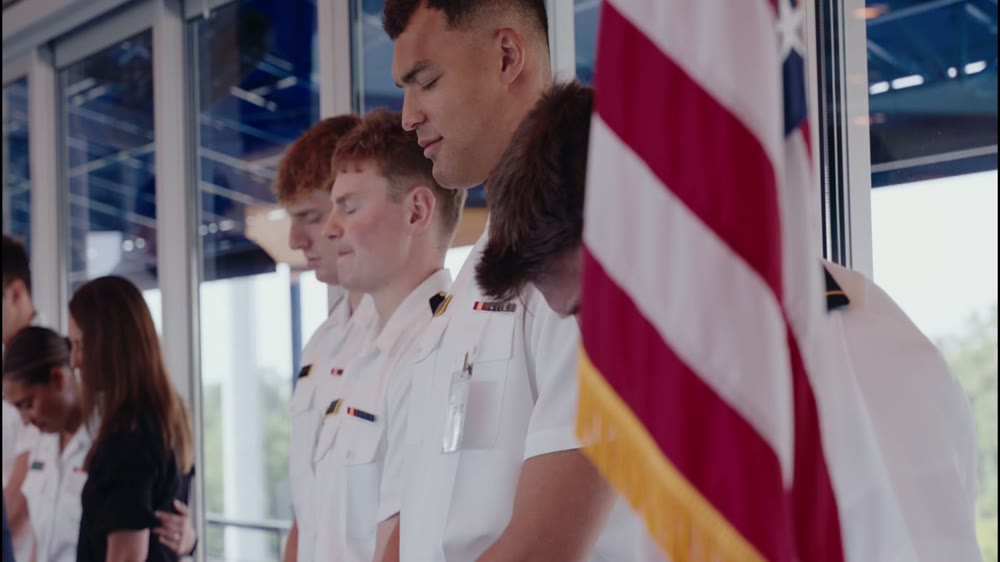 Midshipmen at the Navy FCA breakfast