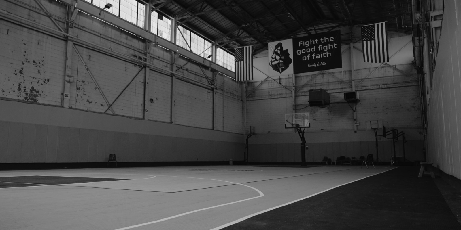 An empty neighborhood gym before a session